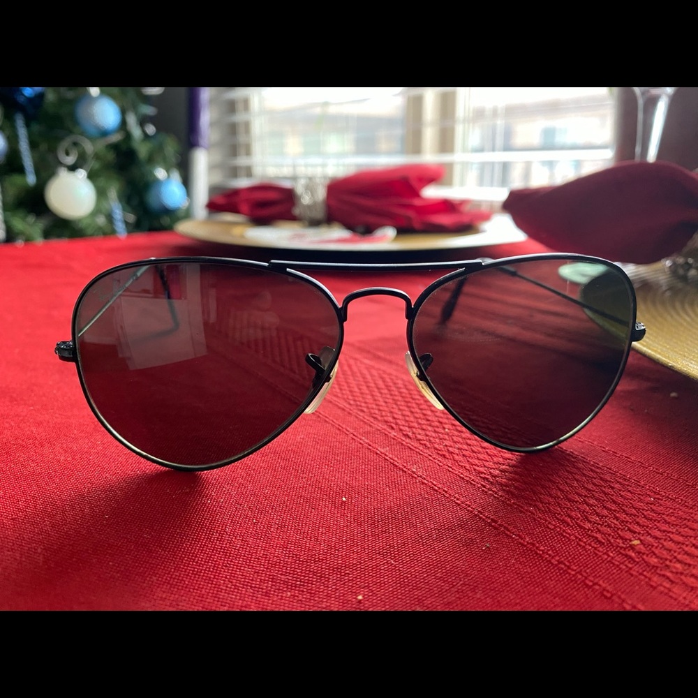 All Black RayBan Polarized Aviators